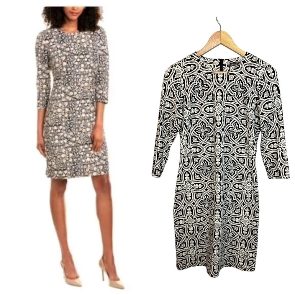 J McLaughlin Catalina cloth three-quarter sleeve dress XS
